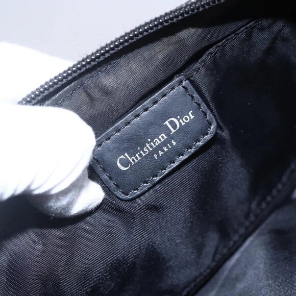 Christian Dior Trotter Canvas Pouch Brown Silver Auth bs29749 - Picture 10 of 16